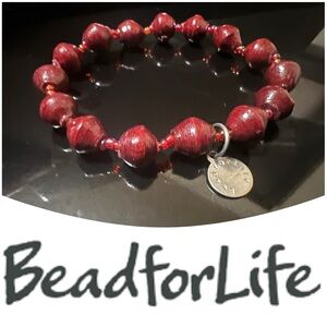 Bead For Life Red Stretch Bracelet
